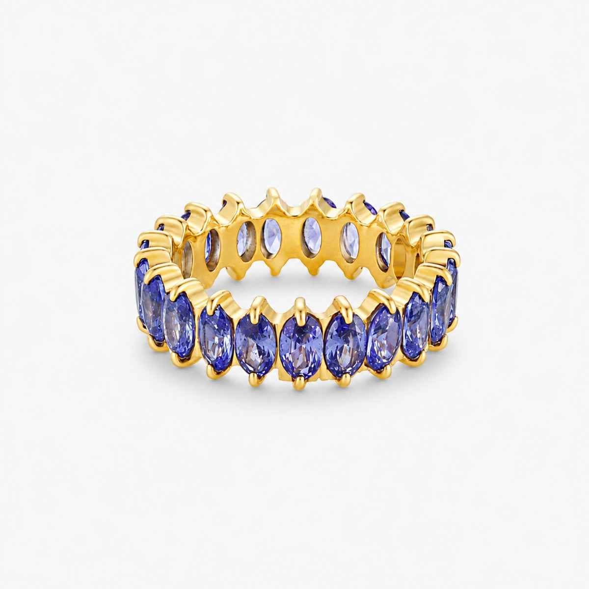 Birthstone-Color Cubic Zirconia Eternity Ring, 6.6 mm