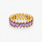 Birthstone-Color Cubic Zirconia Eternity Ring, 6.6 mm