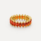 Birthstone-Color Cubic Zirconia Eternity Ring, 6.6 mm