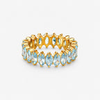 Birthstone-Color Cubic Zirconia Eternity Ring, 6.6 mm