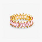 Birthstone-Color Cubic Zirconia Eternity Ring, 6.6 mm