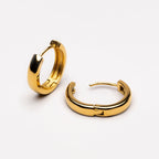 Bold Huggie Hoop Earrings, 16 mm, Steel