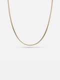 Men’s Square-Link Box Necklace, 55 cm, 18K Gold-Plated Steel