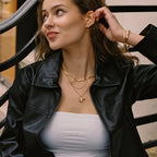 Star-Set Zirconia Tag Necklace — Starlight