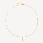 Zircon Drop Pendant Necklace, 11 mm — Citrus
