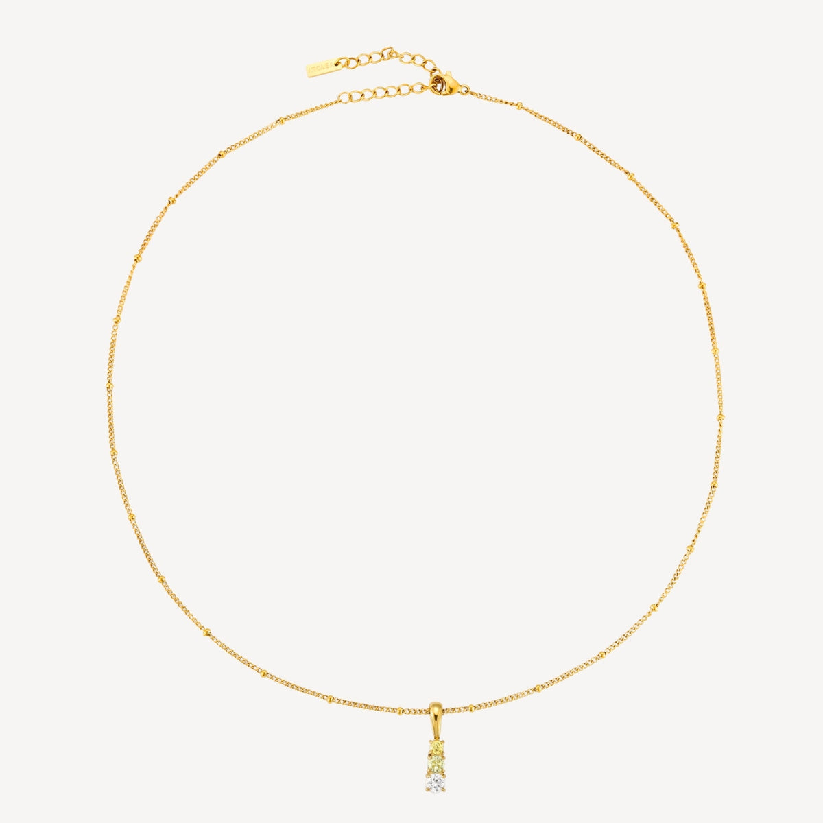 Zircon Drop Pendant Necklace, 11 mm — Citrus