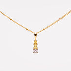 Zircon Drop Pendant Necklace, 11 mm — Citrus