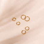 Classic Plain Hoop Earrings, 14–21 mm
