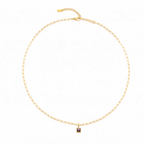 Paperclip Birthstone Necklace