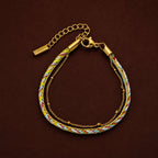 Colorful Enamel Layered Bracelet, 16 cm — Rio