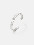 Men’s Hammered Stainless Steel Cuff Bracelet, 6 mm — Costa Bruta