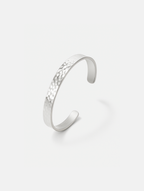 Men’s Hammered Stainless Steel Cuff Bracelet, 6 mm — Costa Bruta
