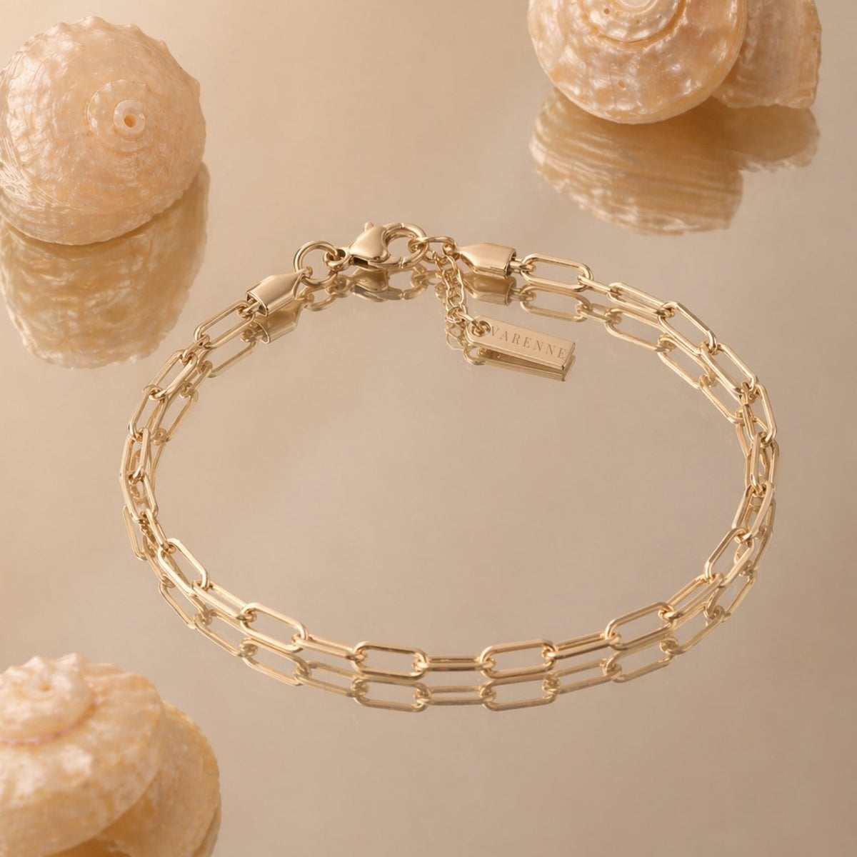 Paperclip Chain Bracelet, 3 mm × 16 cm — Cozumel