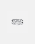Crown of Thorns Openwork Ring, Silver-Tone Stainless Steel