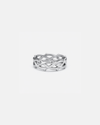 Crown of Thorns Openwork Ring, Silver-Tone Stainless Steel