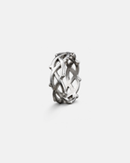 Crown of Thorns Openwork Ring, Silver-Tone Stainless Steel