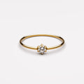 Fine Moissanite Solitaire Ring, 3 mm — Elvia