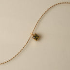 Square Green Zircon Rope Necklace — Verde