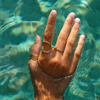 Fine Half-Set Zircon Band Ring — Glimmer