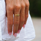 Fine Double Band Ring — Breeze