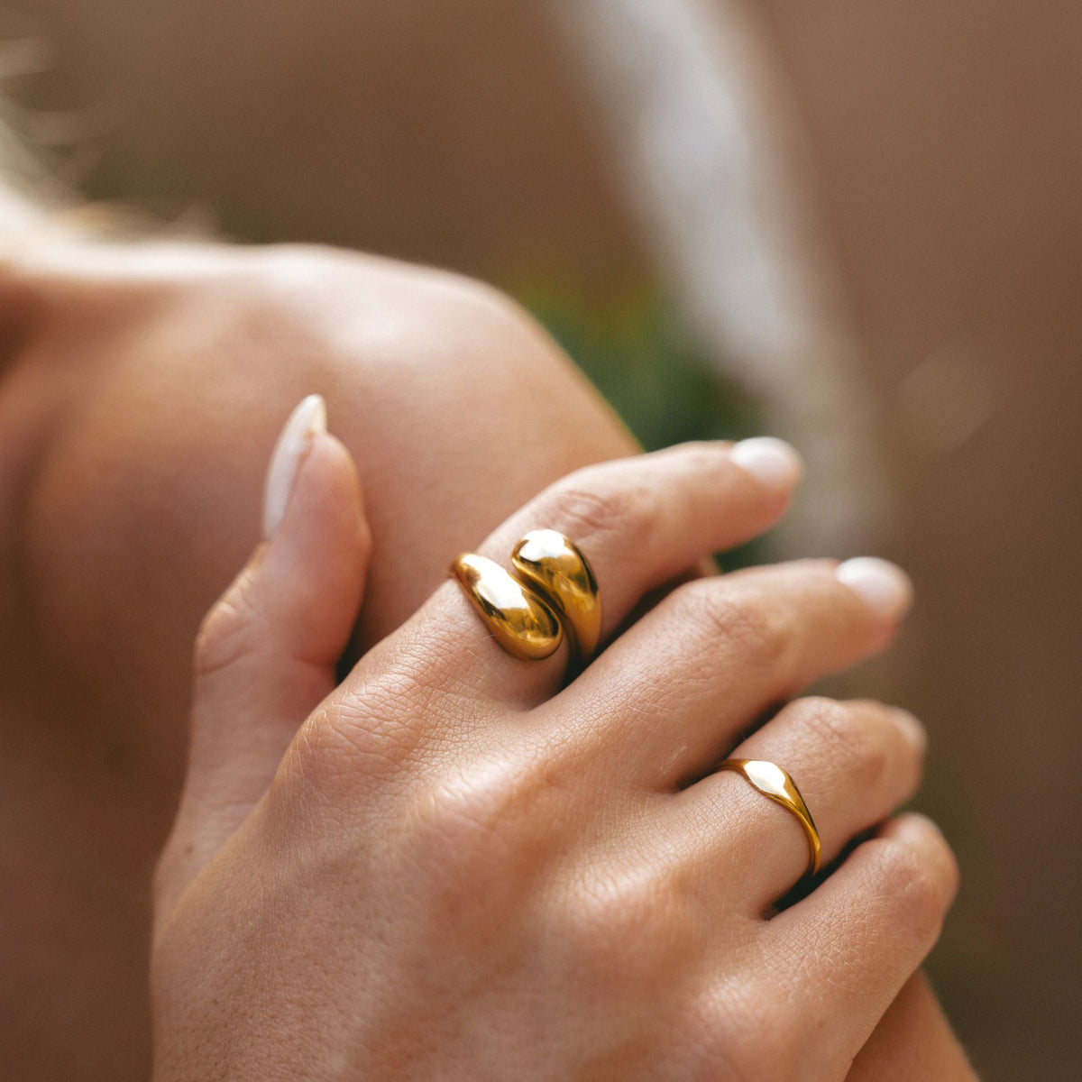 Open Wrap Statement Ring — Double Twist