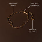 Split Chain Bracelet, 16 cm — Double Trouble