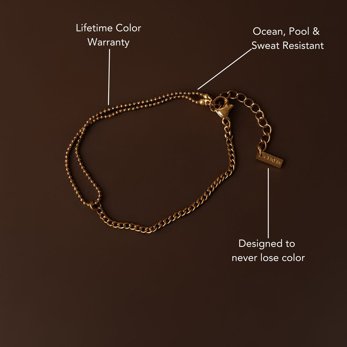 Split Chain Bracelet, 16 cm — Double Trouble