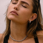 Teardrop Hoop Earrings, 17.5 mm, Steel