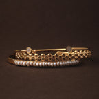 Pavé Disc End Cuff Bracelet — Mirari