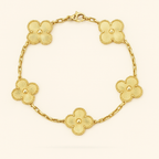 Gold-Tone Clover Necklace Bracelet Earrings Set