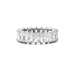 Rectangular Zircon Eternity Ring, 6.7 mm