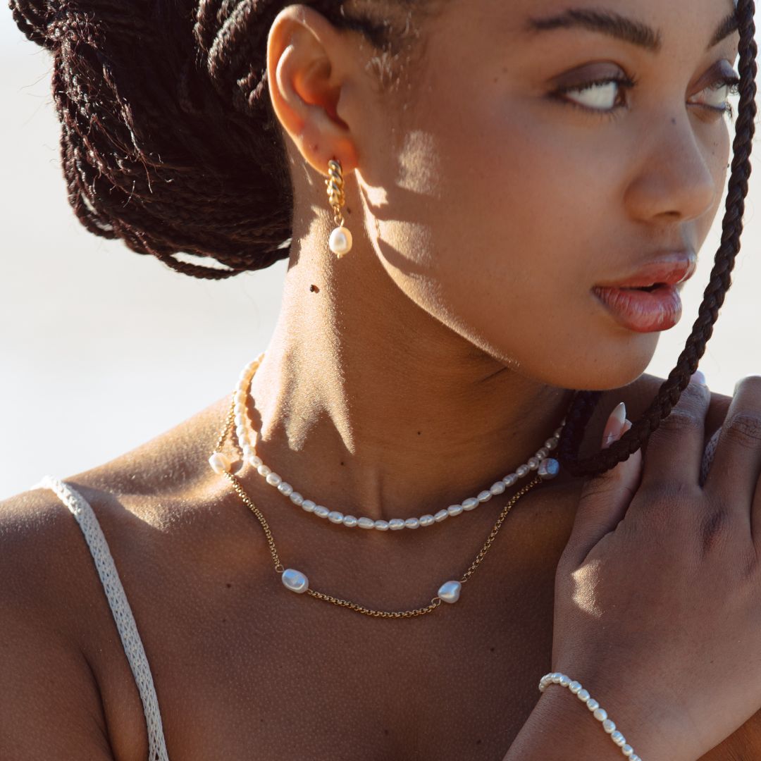 Freshwater Pearl Choker, 6 mm, 36–42 cm