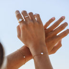Five Freshwater Pearl Ring, Steel