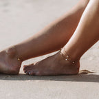 Freshwater Pearl Station Anklet, 3 mm Pearls