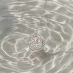 Athena Coin Pendant Necklace, Steel — Goddess