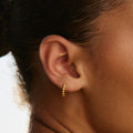 Beaded Edge Hoop Earrings, 9 mm