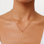Zircon Drop Pendant Necklace, 11 mm — Citrus