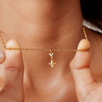 Whale Pendant Necklace, 45–50 cm, Gold PVD Steel