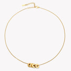 Triple Ring Zircon Necklace — Monte Carlo