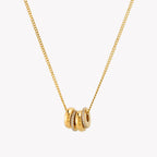 Triple Ring Zircon Necklace — Monte Carlo