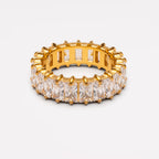 Rectangular Zircon Eternity Ring, 6.7 mm