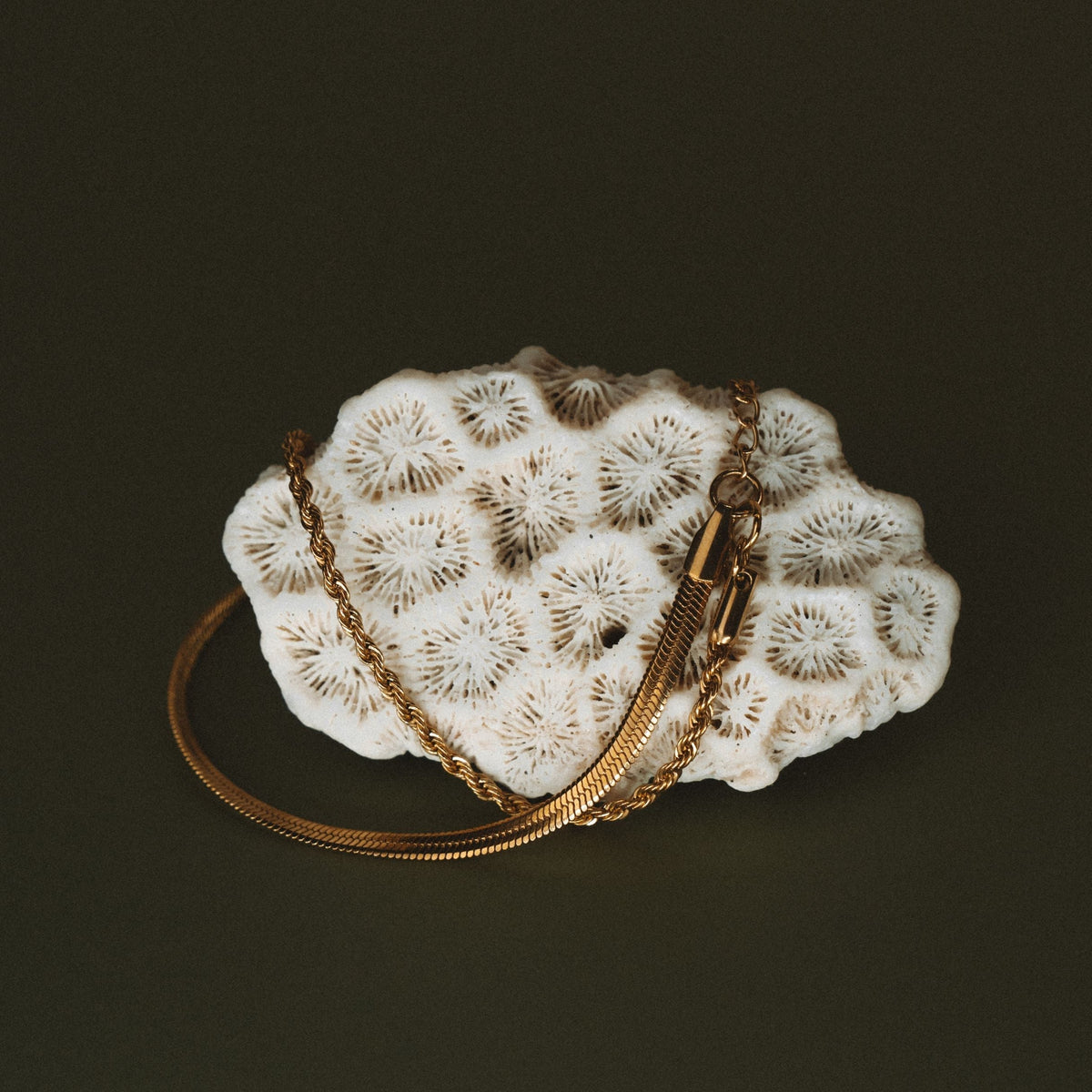 Herringbone and Rope Layered Bracelet — Ios