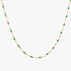 Green Enamel Choker Necklace — Emerald Coast