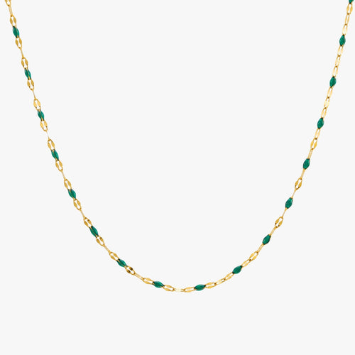 Green Enamel Choker Necklace — Emerald Coast