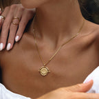 Eye Coin Pendant Necklace, 24 mm — Athena