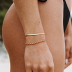 Herringbone Bracelet, 4 mm × 16 cm — Kauai