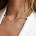 Herringbone Choker, 4 mm, 39–44 cm — Kauai