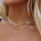 Herringbone and Rope Layered Necklace — Ios