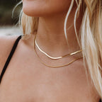 Herringbone and Rope Layered Necklace — Ios