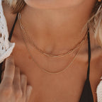Paperclip and Snake Layered Necklace — Melrose